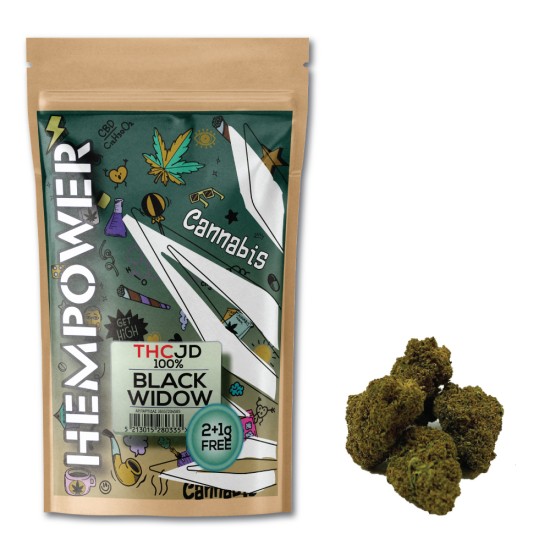 Hempower Ανθός Κάνναβης "Black Widow" 100% THC-JD, 3gr