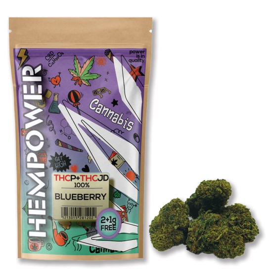 Hempower Flower Hemp "Blueberry" 100% THCP & THC-JD, 3gr