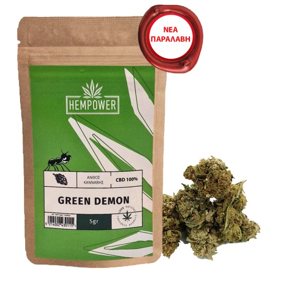 Hempower Ανθός Κάνναβης GREEN DEMON 100% CBD 5G