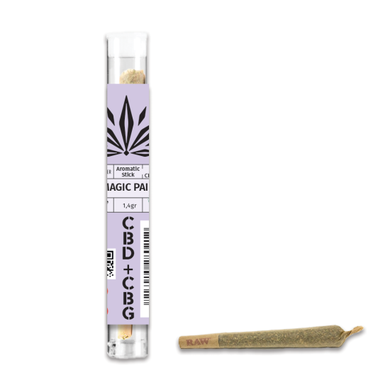 Hempower Aromatic Stick Magic Pair 100% CBD % CBG 1pc, tube (1+1 δώρο)