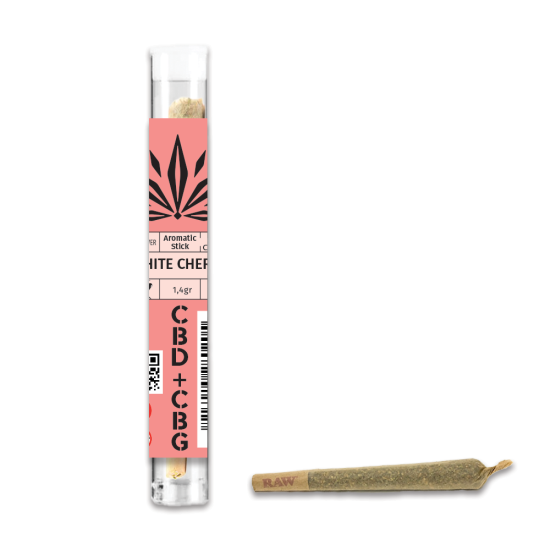 Hempower Aromatic Stick White Cherry 100% CBD & CBG 1pc, tube (1+1 δώρο)